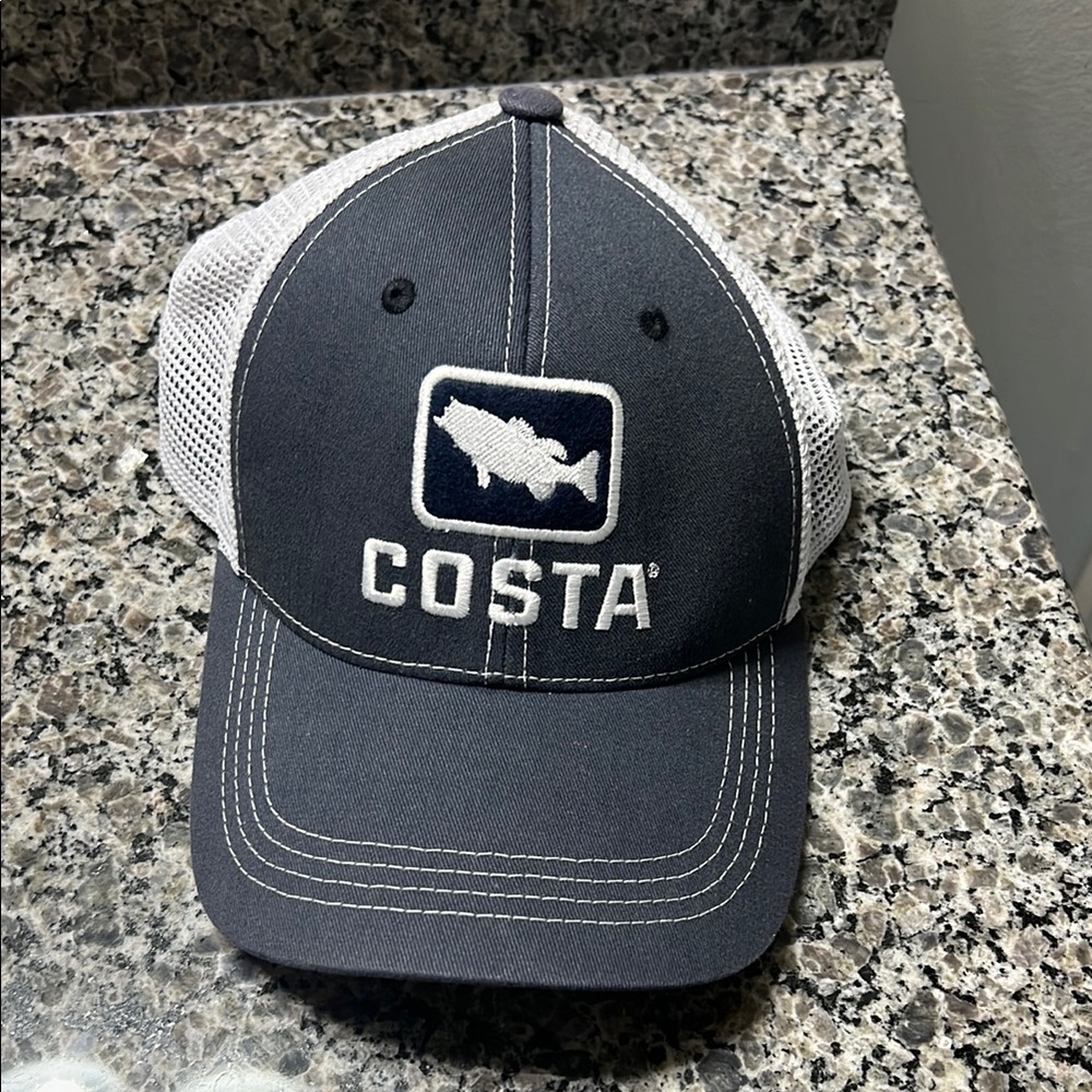Costa Charcoal and White Mesh Cap